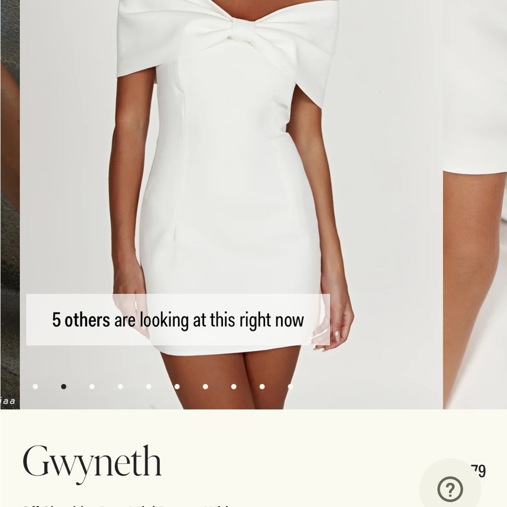 Gwyneth meshki white bow Dress